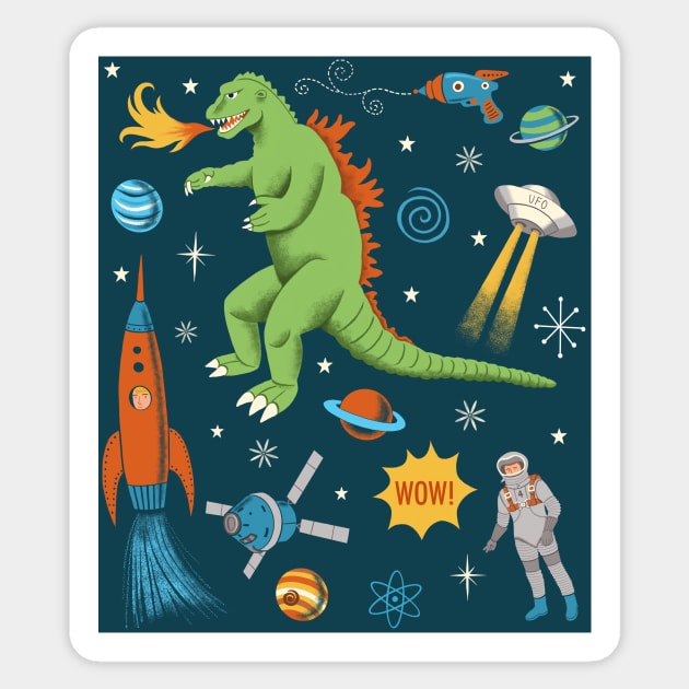 Trouble in the Astroid Belt Sticker by Ruby Ritz